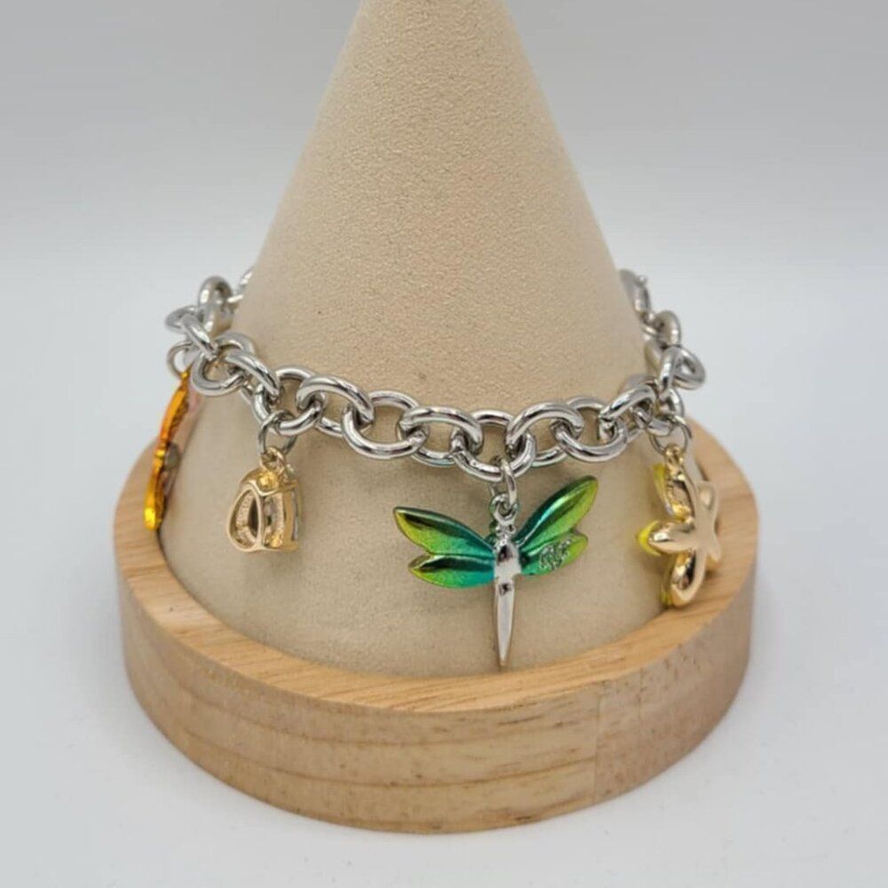 Betsey Johnson Garden Glam Dragonfly Charm Bracelet NWT!  NEW!